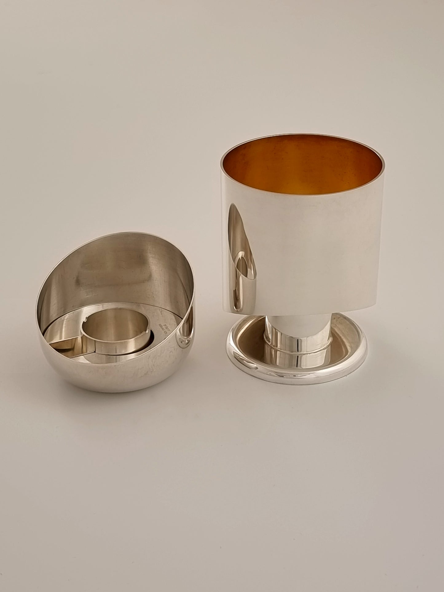Partially assembled Havdalah set.