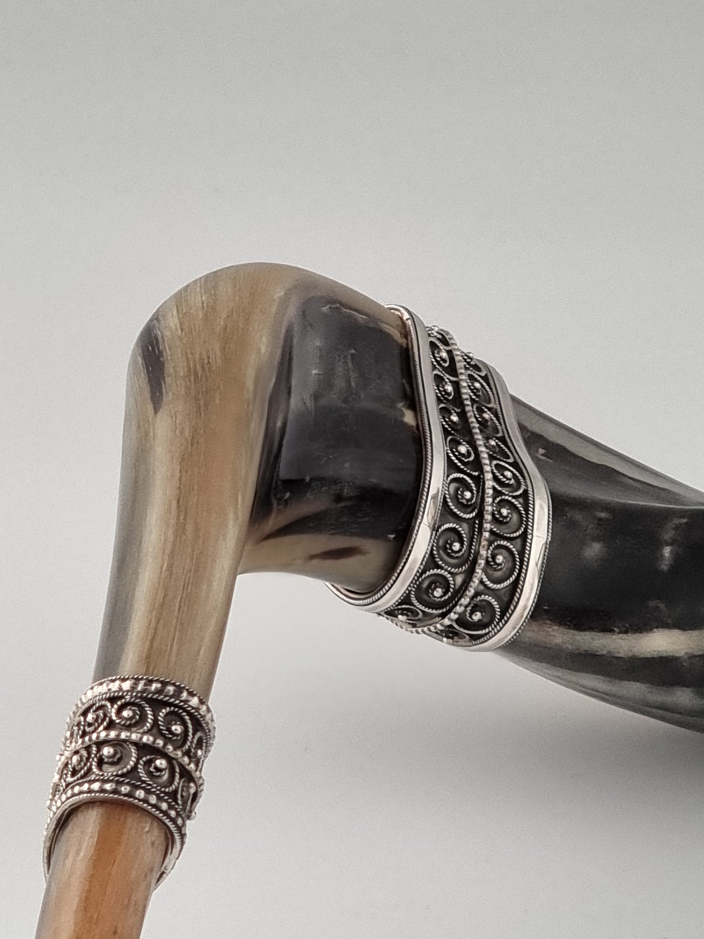 Close-up of a Yemini Shofar