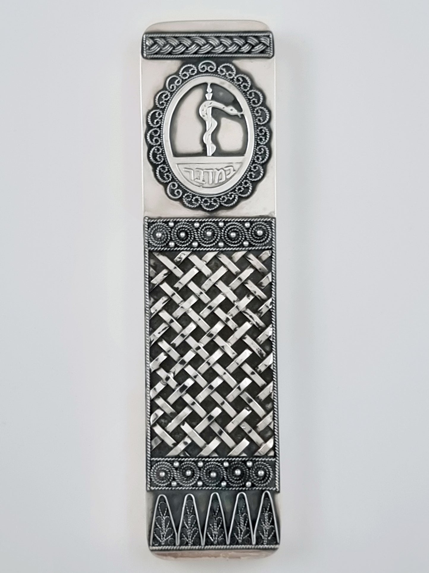 Ba'Midbar Mezuzah made of sterling silver