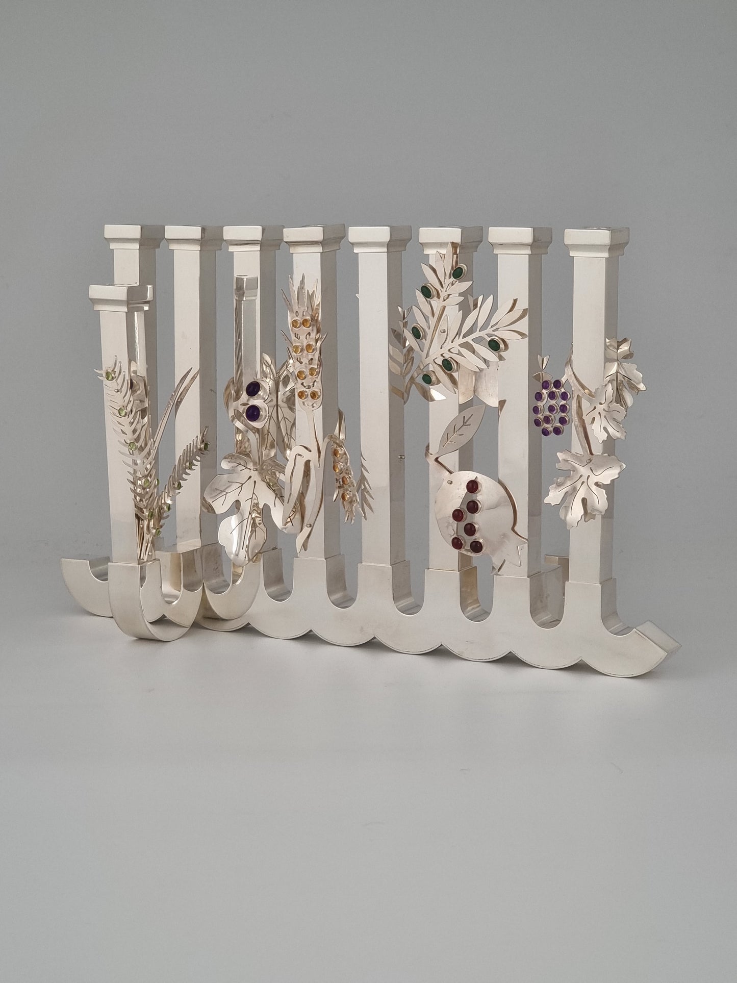 Seven Species Hanukkiah