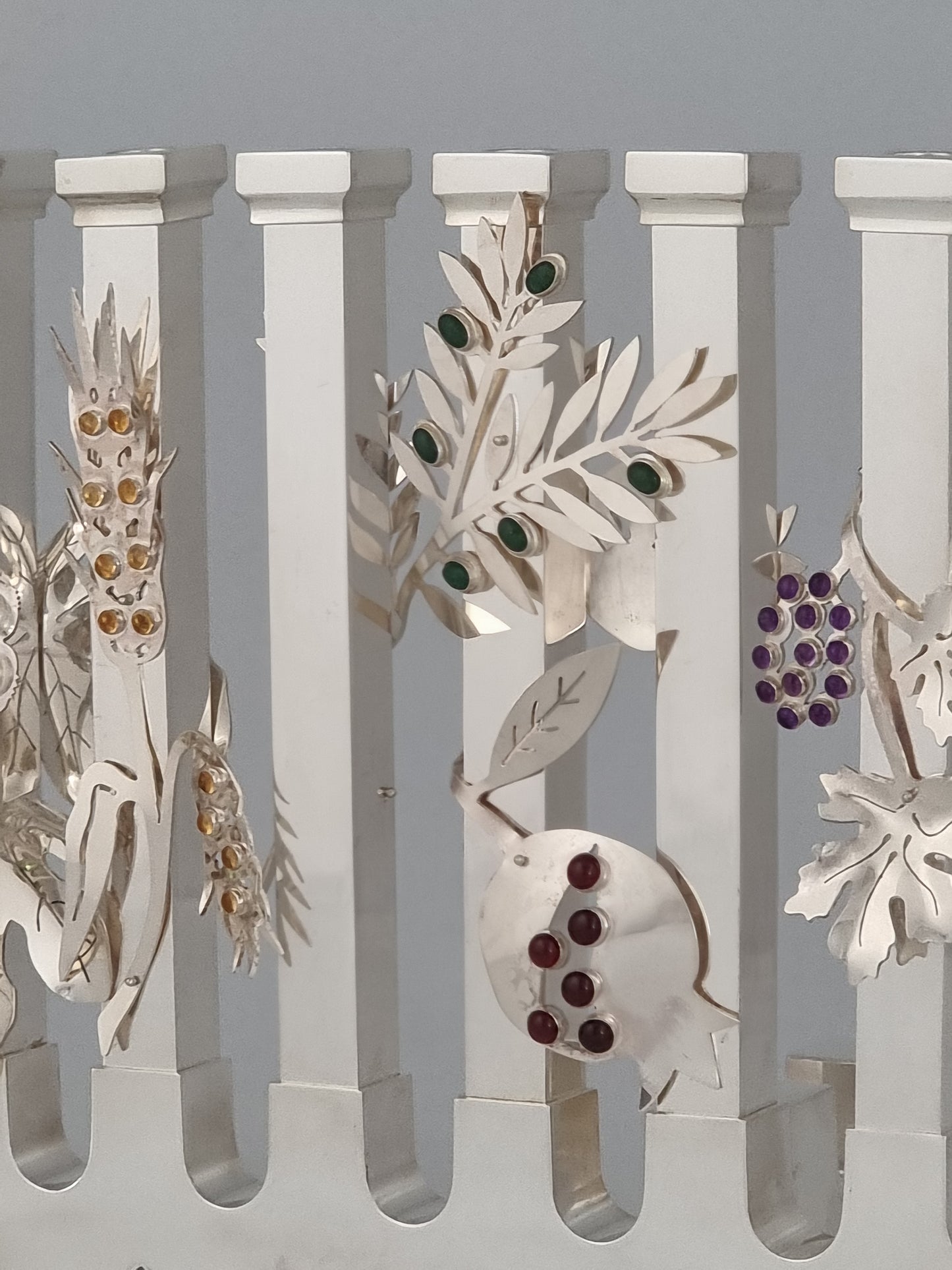 Seven Species Hanukkiah