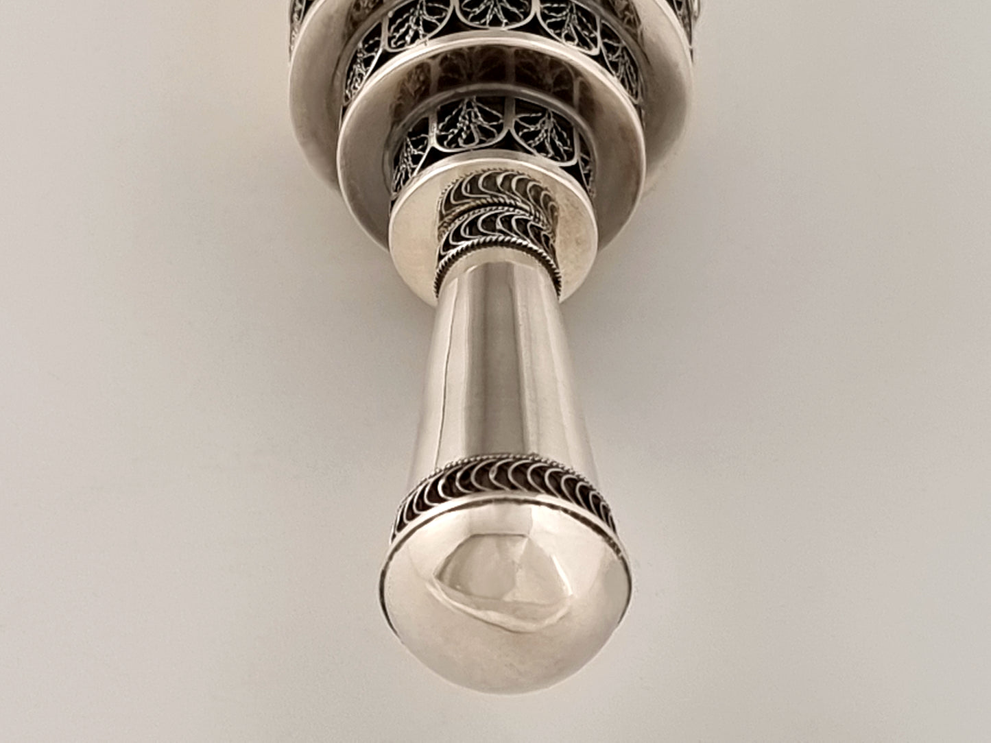 Close look on the handle of our magnificent Esther Megillah