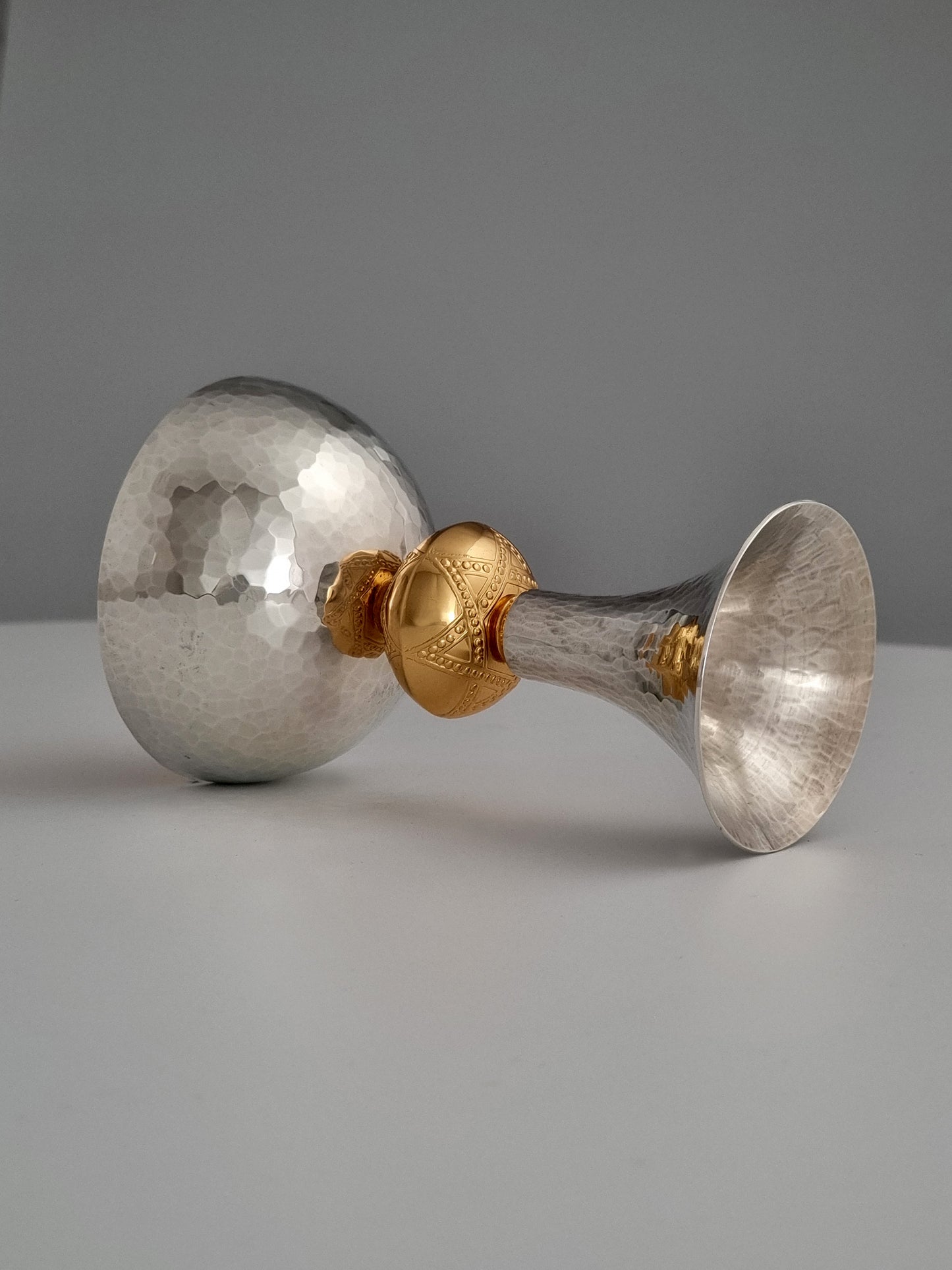 Horizontal David Kiddush cup made by Yemini in Jerusalem