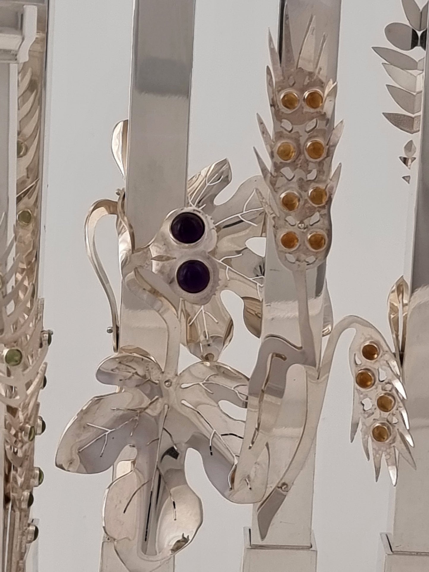 Seven Species Hanukkiah