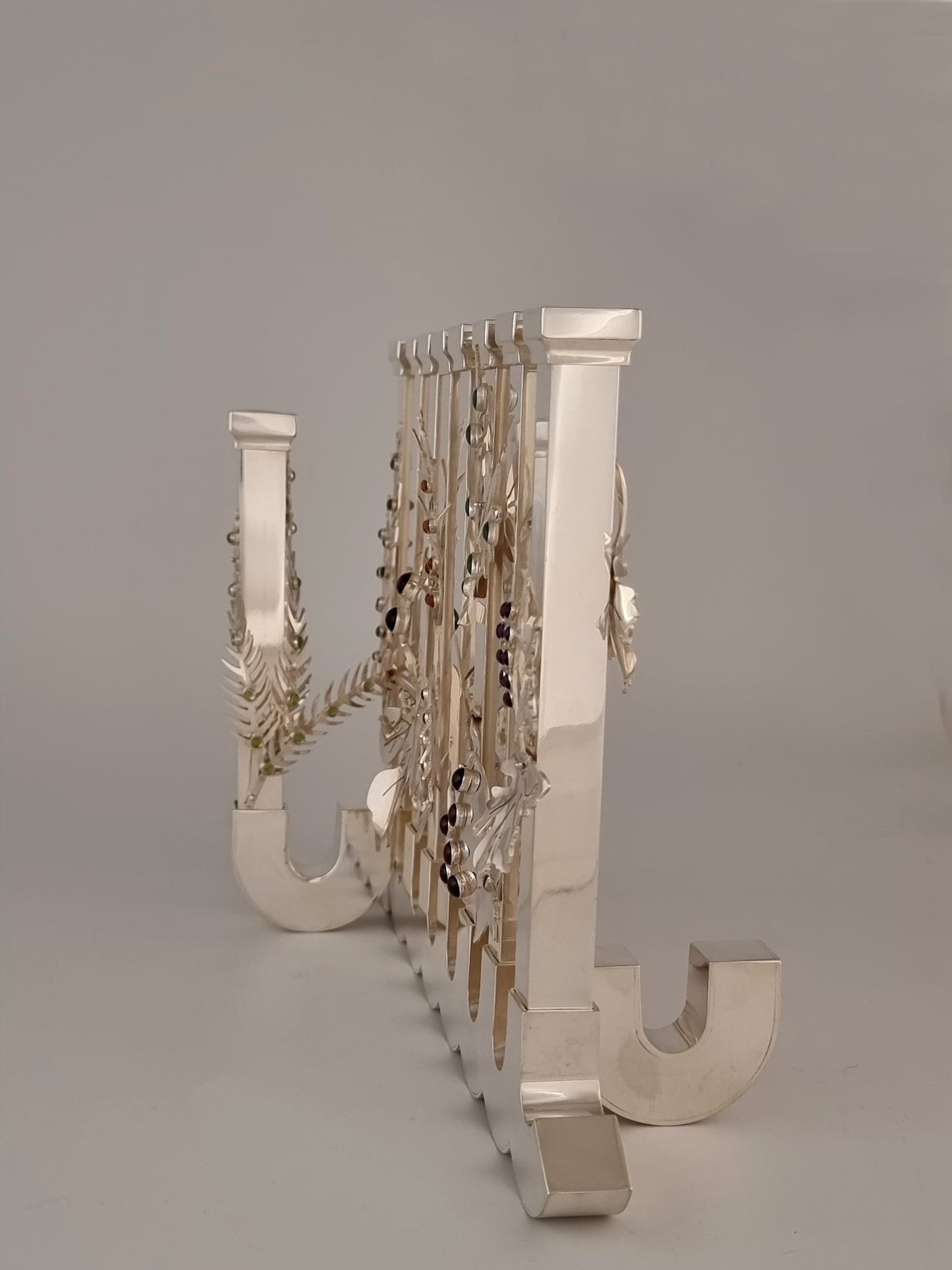 Seven Species Hanukkiah