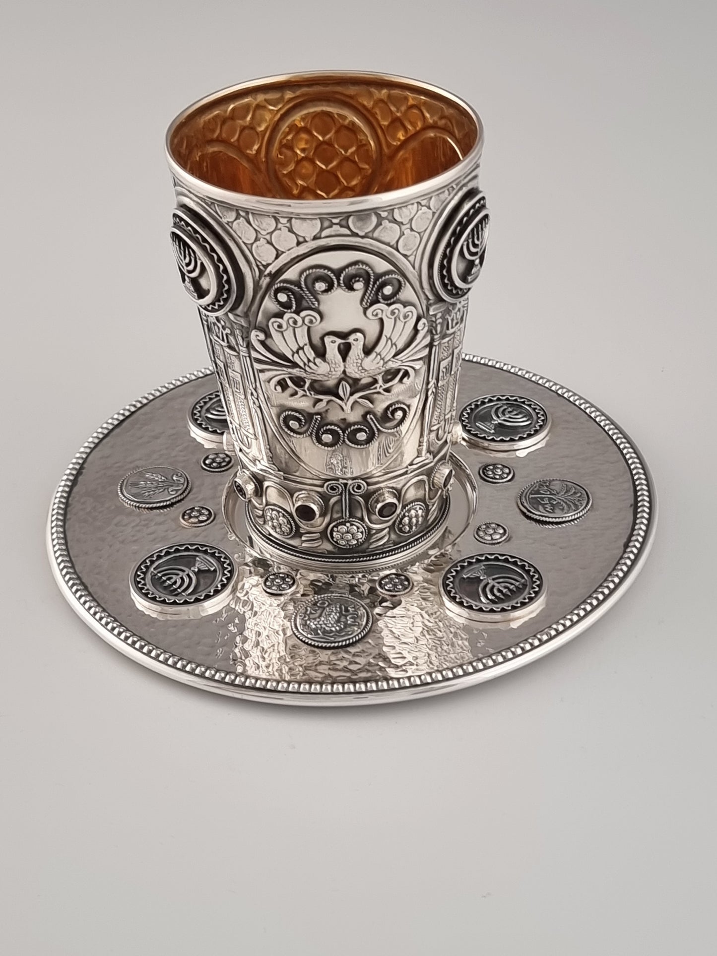 Moses Kiddush Cup and Plate