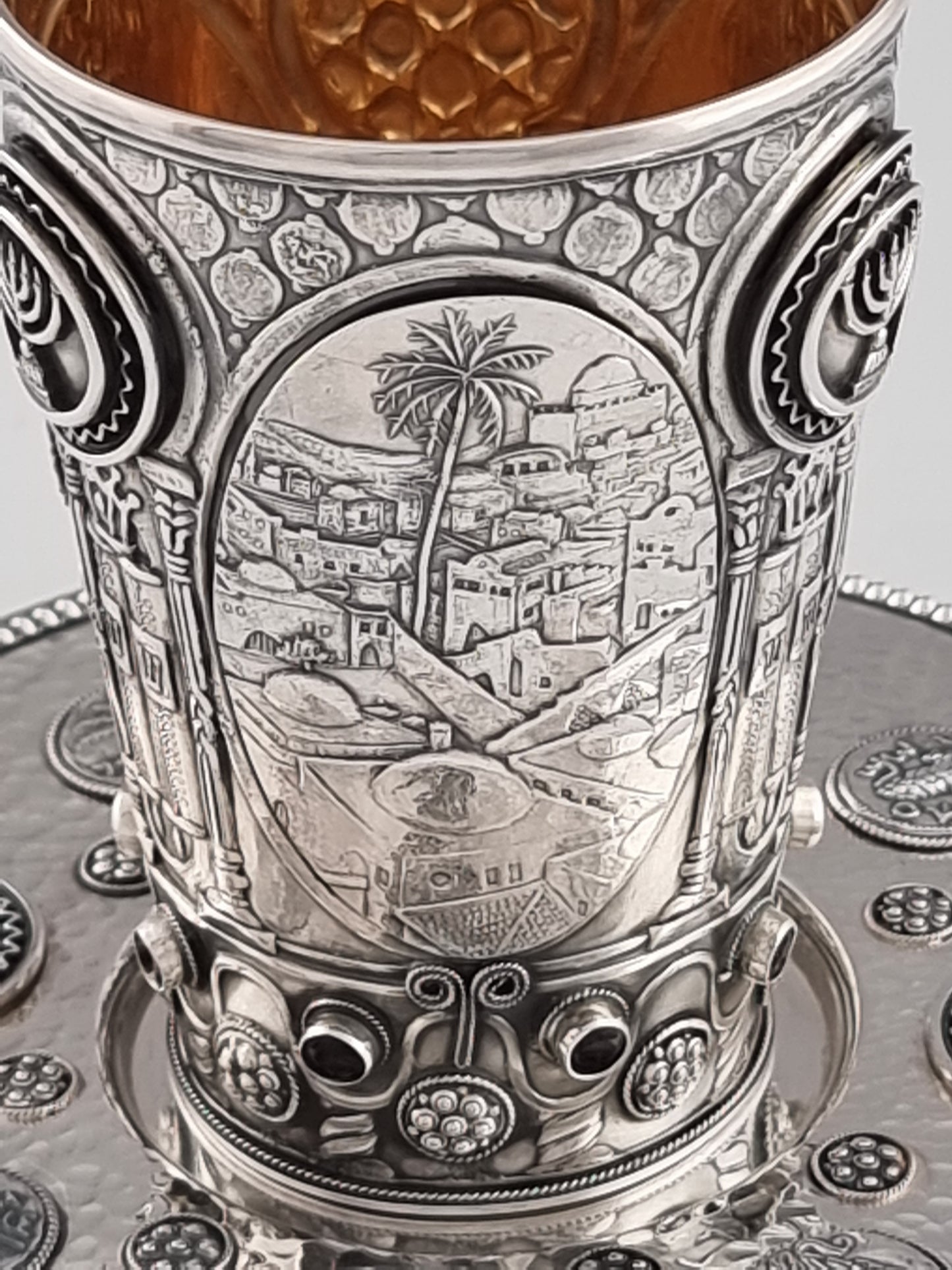Moses Kiddush Cup and Plate