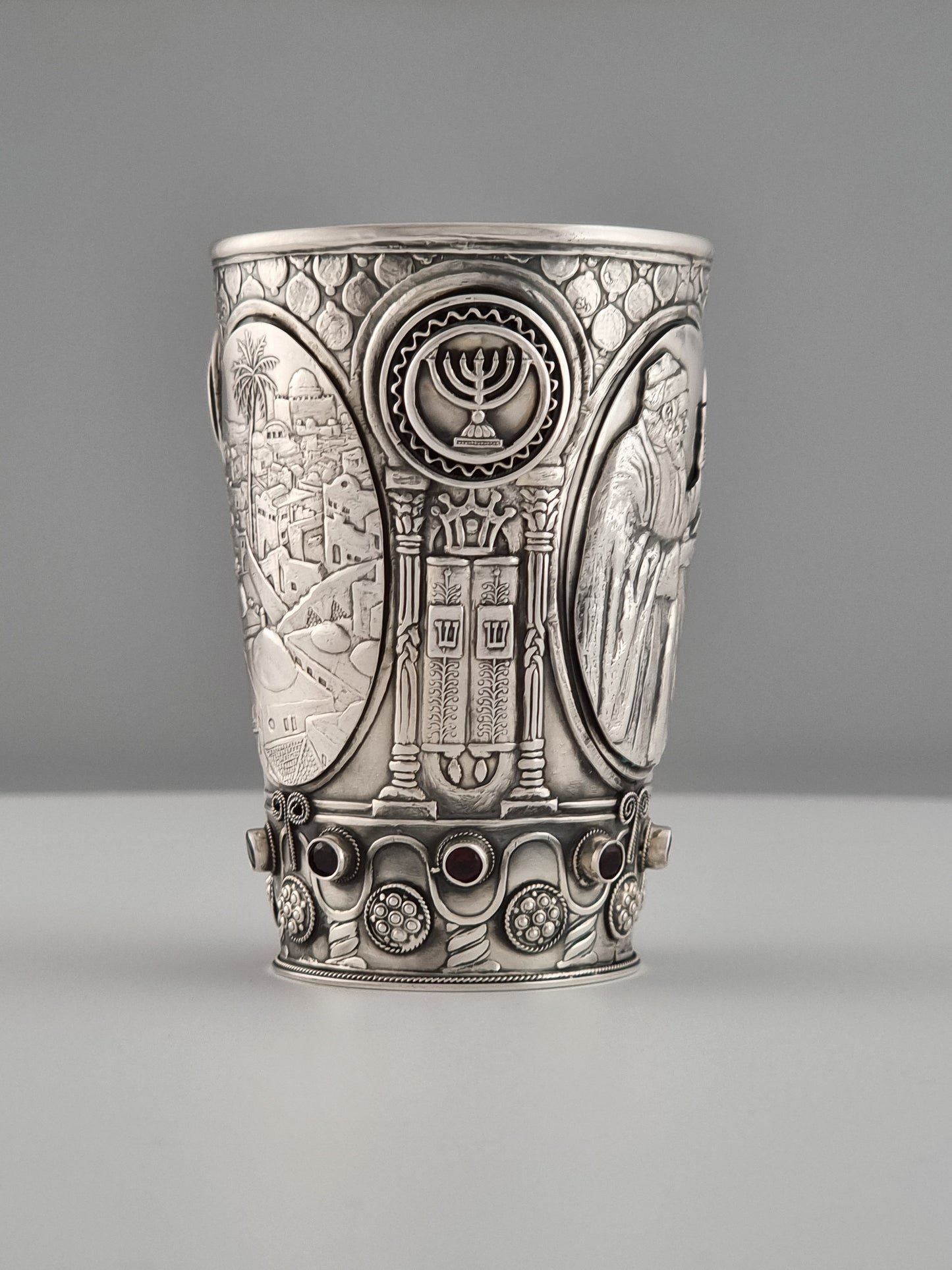 Moses Kiddush Cup and Plate