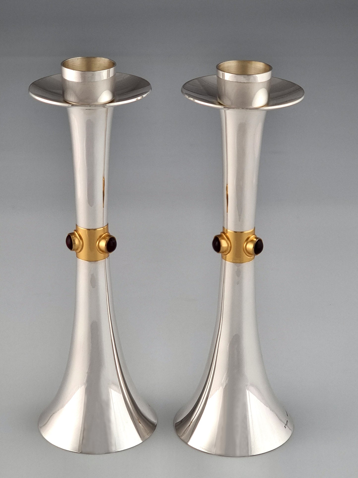 Fine Judaica candlesticks made by Yemini in Jerusalem