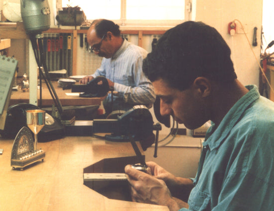 Yaacov and Boaz Yemini in their Jerusalem studio 