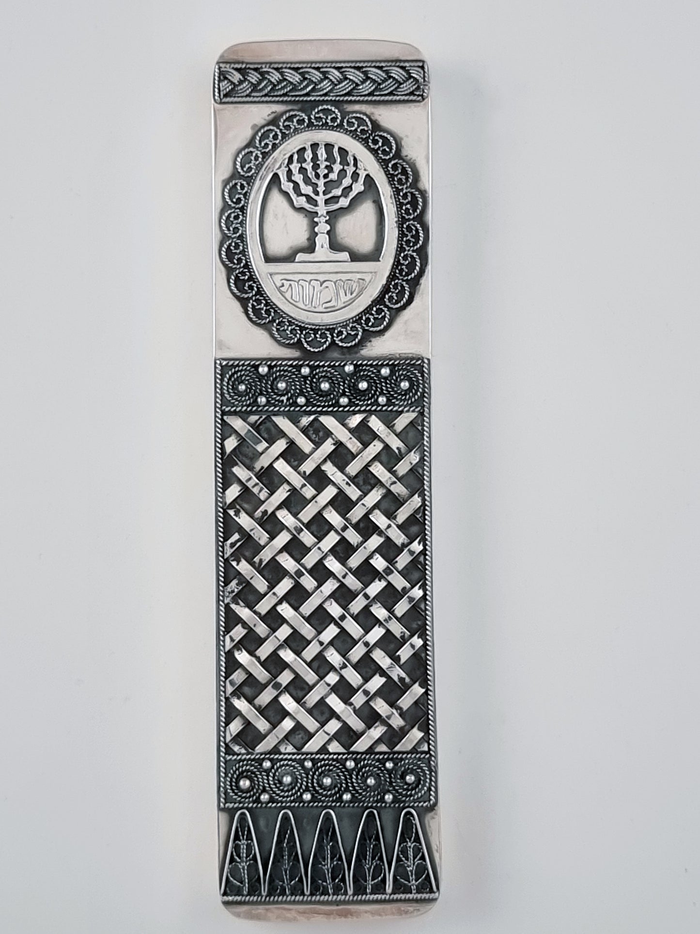 Shemot Mezuzah made by Yemini silversmiths